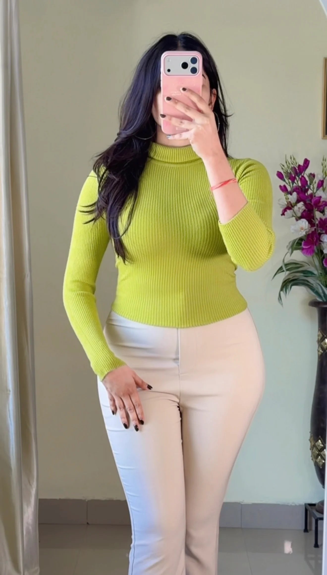 (Size-S to M) Premium Ribbed Top- RO362