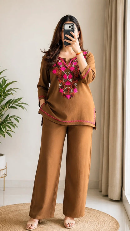 Gulnaar Embroidered Pakistani Co-Ord Set