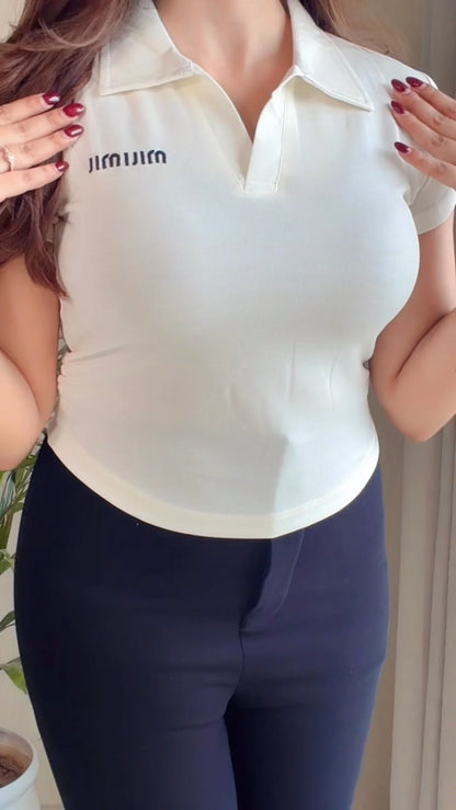 Classic Polo Neck Top