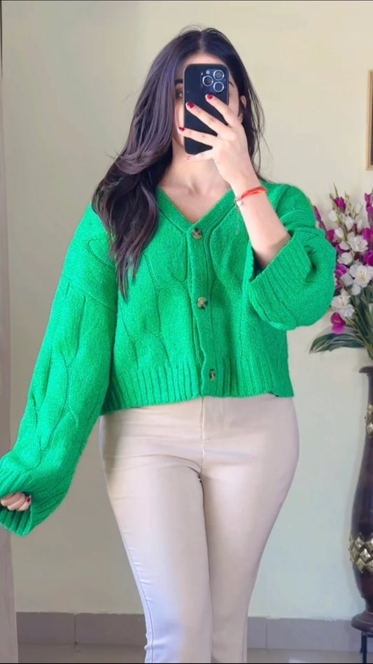 (Size M to L)Crochet Sweater CO-131