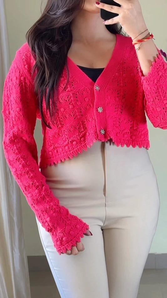 Size(S to M) Crochet Sweater CB-117