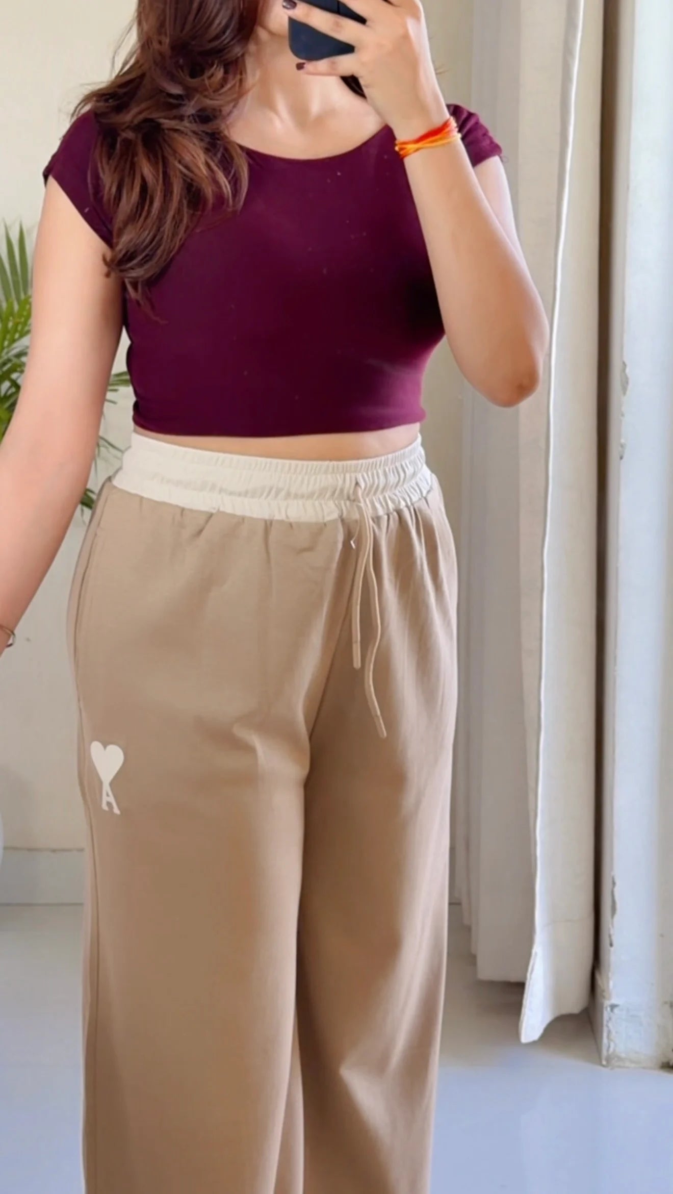 2-Way Convertible Drawstring Wide-Leg Pant