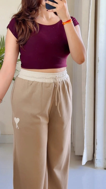 2-Way Convertible Drawstring Wide-Leg Pant