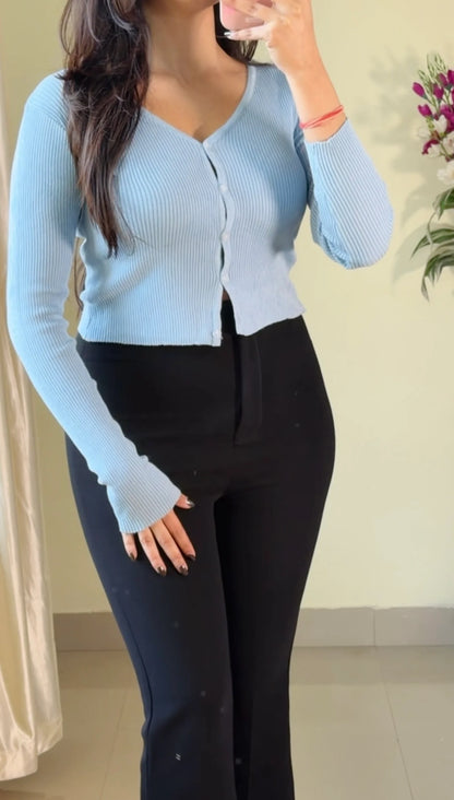 (Size-Xs TO S) - Ribbed Top- R378