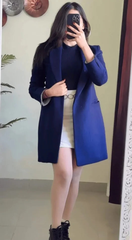 (Xs To S) Winter Royal Blue Coat W323