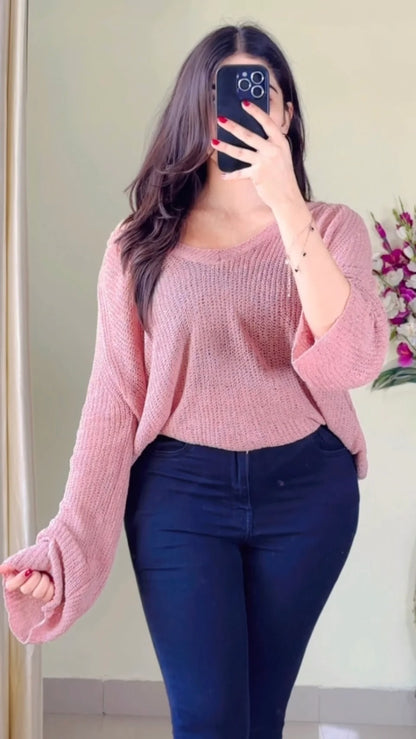 (Free Size Upto 36 to 44) Crochet Top- (Cb41)