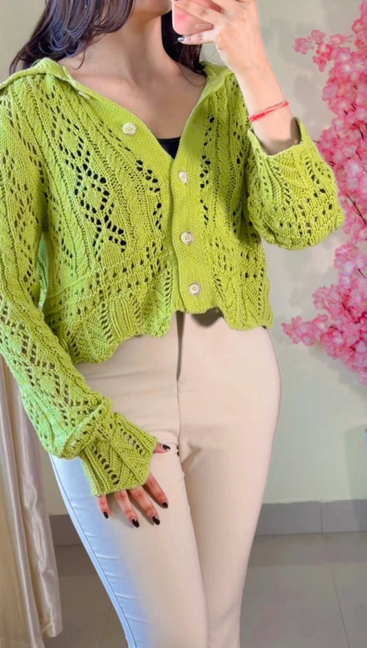 (Size-M to L) Premium Crochet Top - C461