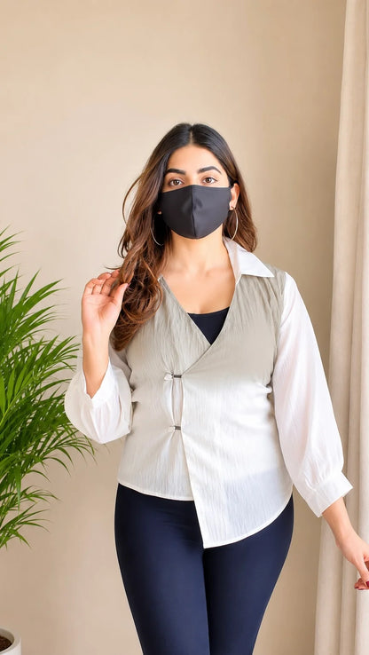 Pretty Ombre Wrap Shirt