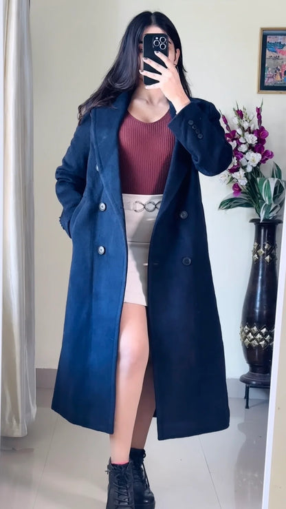 (Size-S to M) Blue Winter Coat- Wo184