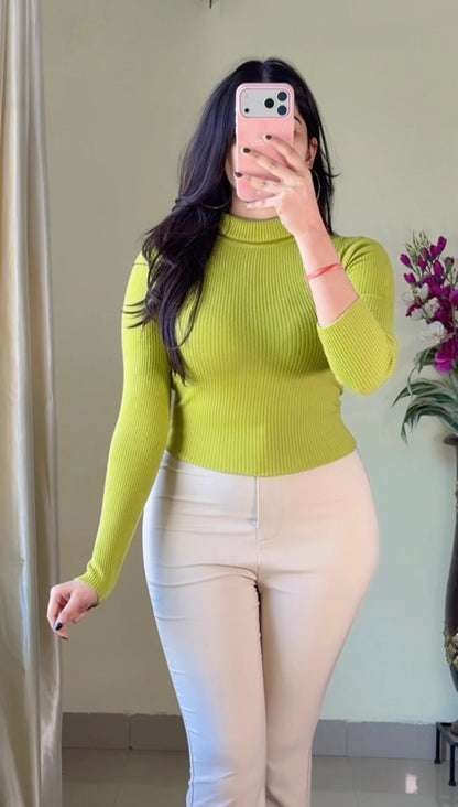 (Size-S to M) Premium Ribbed Top- RO362