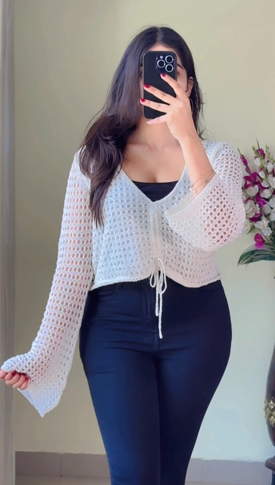 (Free Size 32-38) Crochet Top- (Cb61)