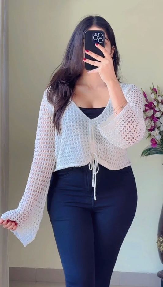 (Free Size 32-38) Crochet Top- (Cb61)