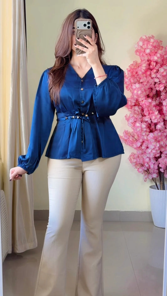 Royal Grace Peplum Shirt