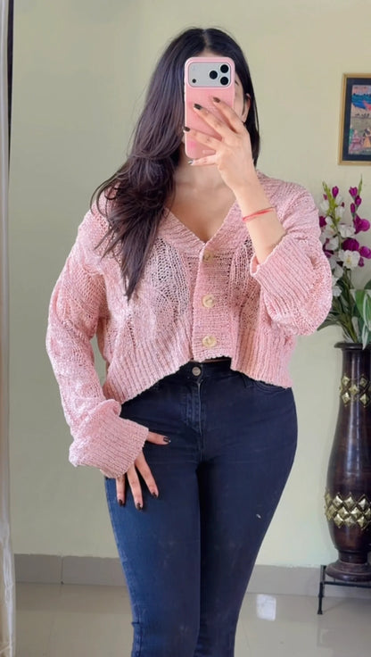 (Free Size) Premium Crochet Top - C437