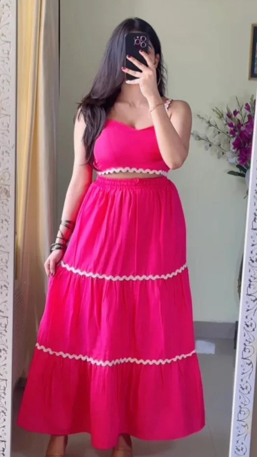 Pink Padded Co-Ord Set(PCD-32)