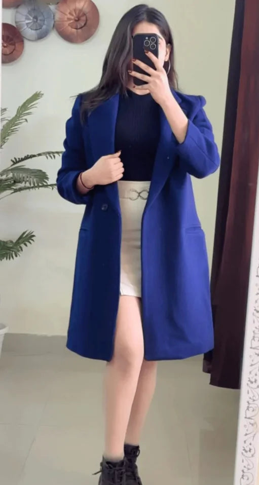 (Xs To S) Winter Royal Blue Coat W401