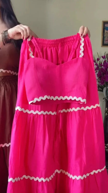 Pink Padded Co-Ord Set(PCD-32)