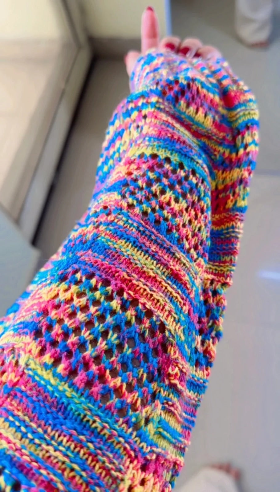 (Free Size Upto 38) Crochet Top- (Cb23)