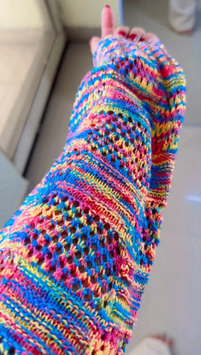 (Free Size Upto 38) Crochet Top- (Cb23)