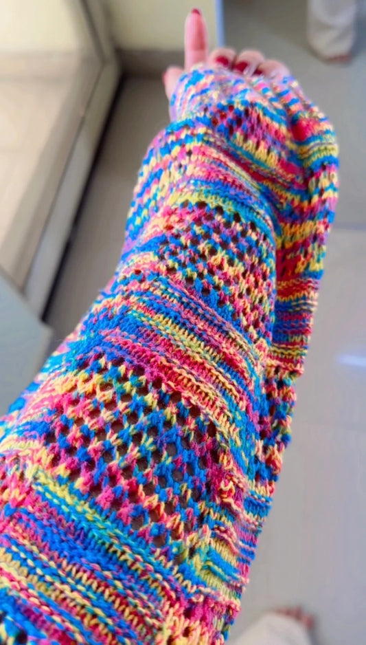 (Free Size Upto 38) Crochet Top- (Cb23)