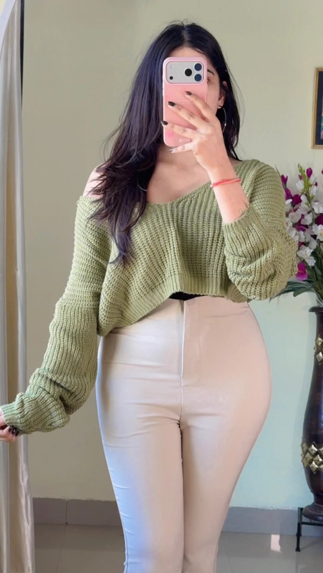 (Size-S to M) Premium Crochet Top- (C426)