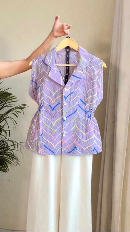Ziva Statement Printed Co-Ord Set (Top+Pant)