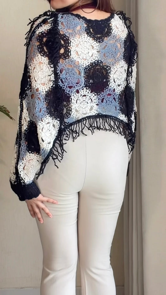 Multicolour Crochet Fringe Top
