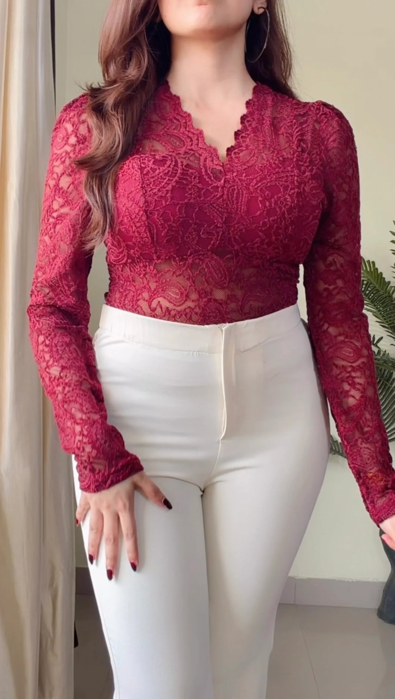 Egg White Sculpted Bootcut Trouser