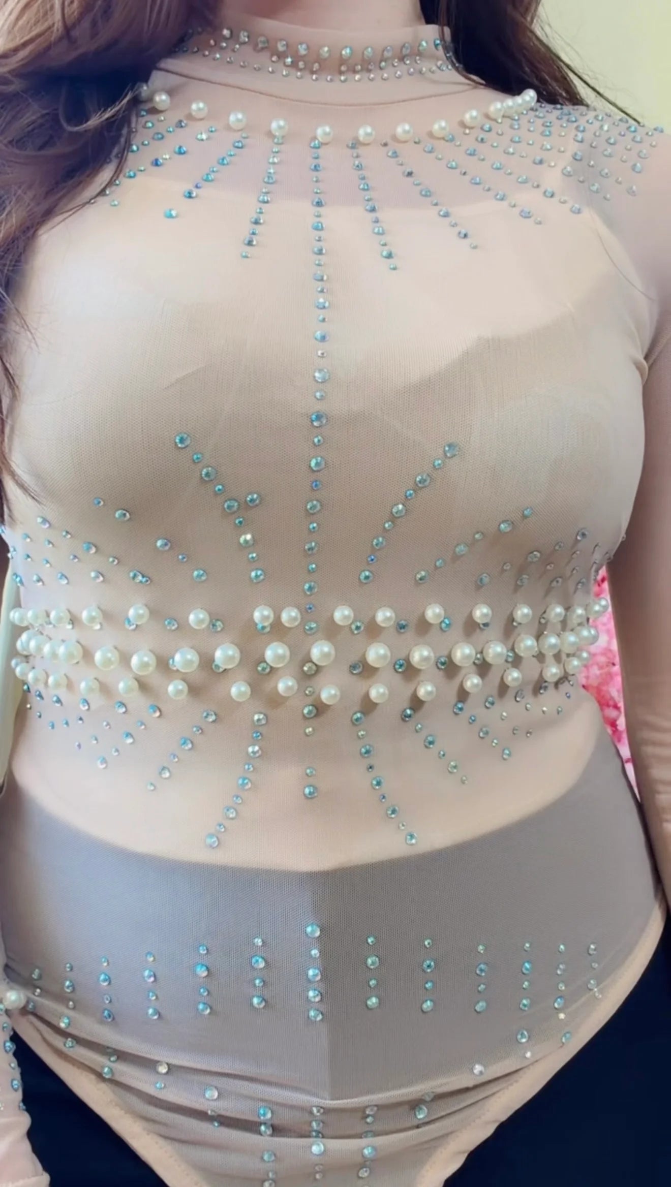 Pearl Aura Mesh Bodysuit