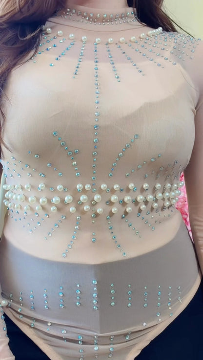 Pearl Aura Mesh Bodysuit