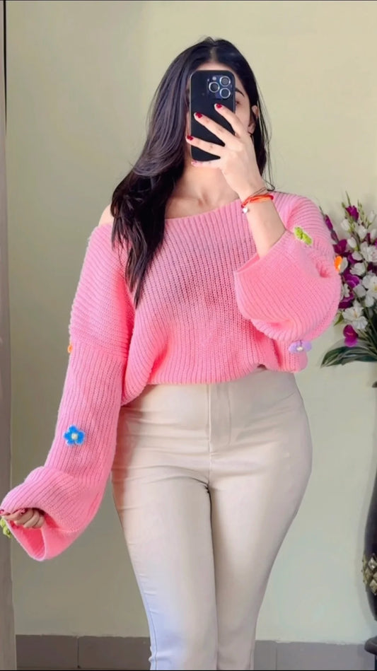 Size(Free Size)Crochet Sweater CO-132