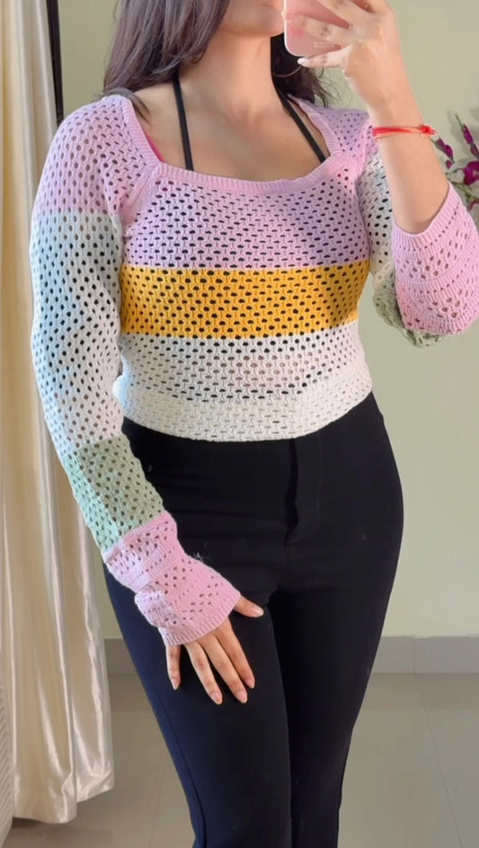 (Size-S to M) Crochet Top- C323