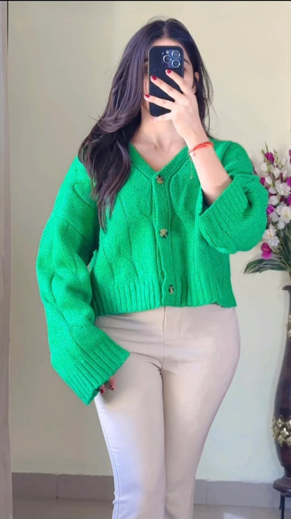 (Size M to L)Crochet Sweater CO-131