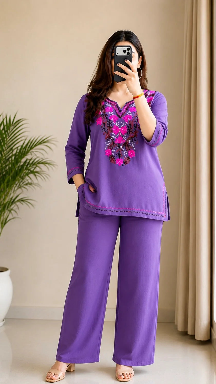 Gulnaar Embroidered Pakistani Co-Ord Set