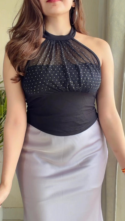 Chic Element Coord Set (Black & Soft Lilac )