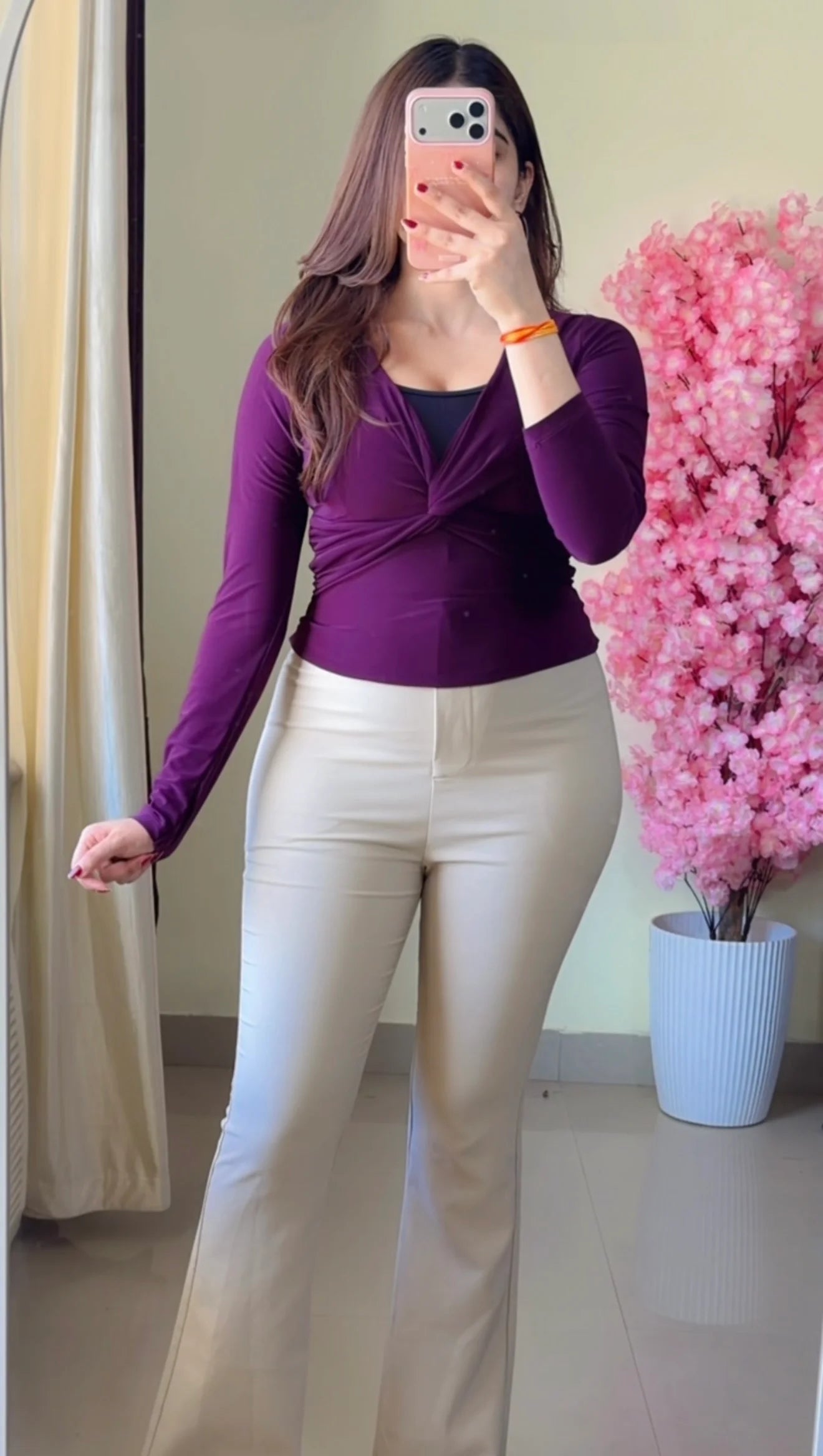Teal Deep-V Puff Sleeve Bodice Top