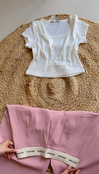 Blush Breeze Tailored Trouser