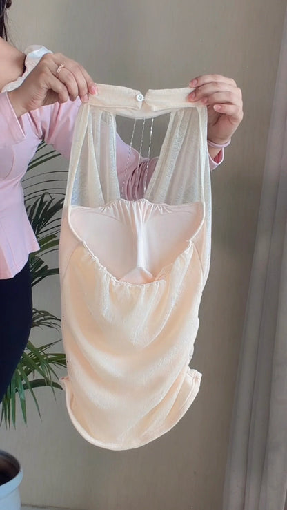 Celeste Cowl Neck Padded Halter Top