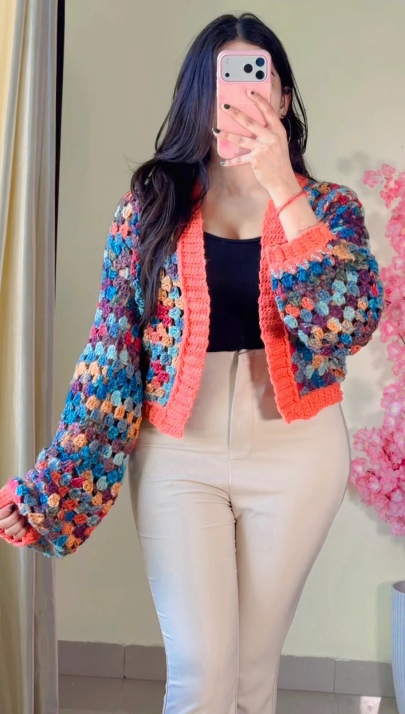 (Size-L to XL) Premium Crochet Shrug - C463