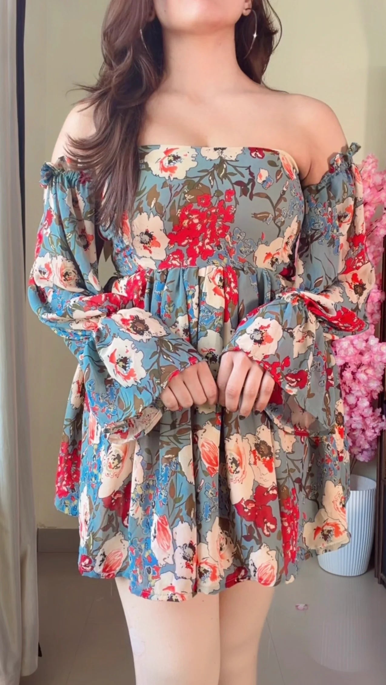 (Size-Xs to S) Pretty Floral Dress-