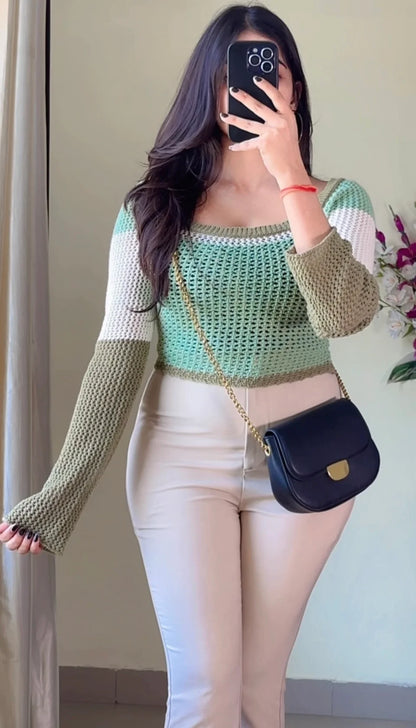 (Size-S to M) Crochet Top-CB159