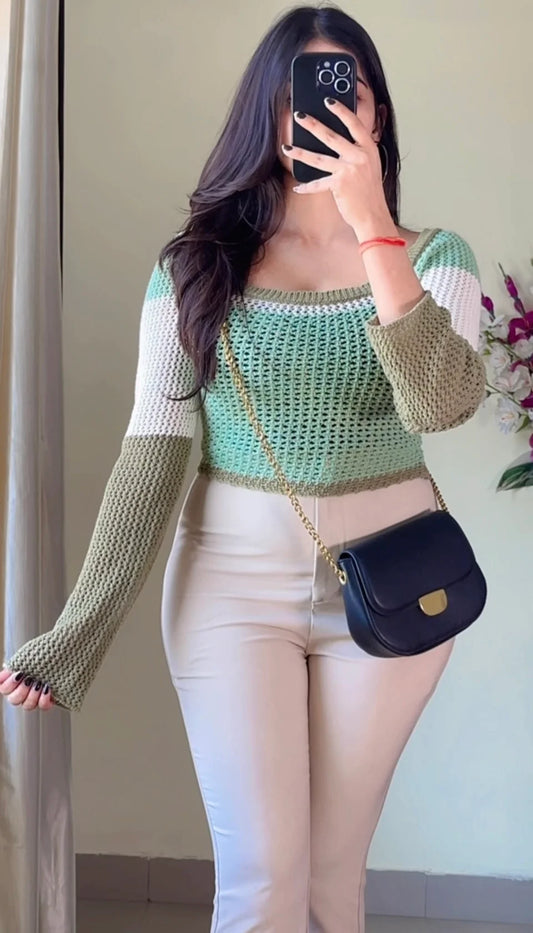 (Size-S to M) Crochet Top-CB159