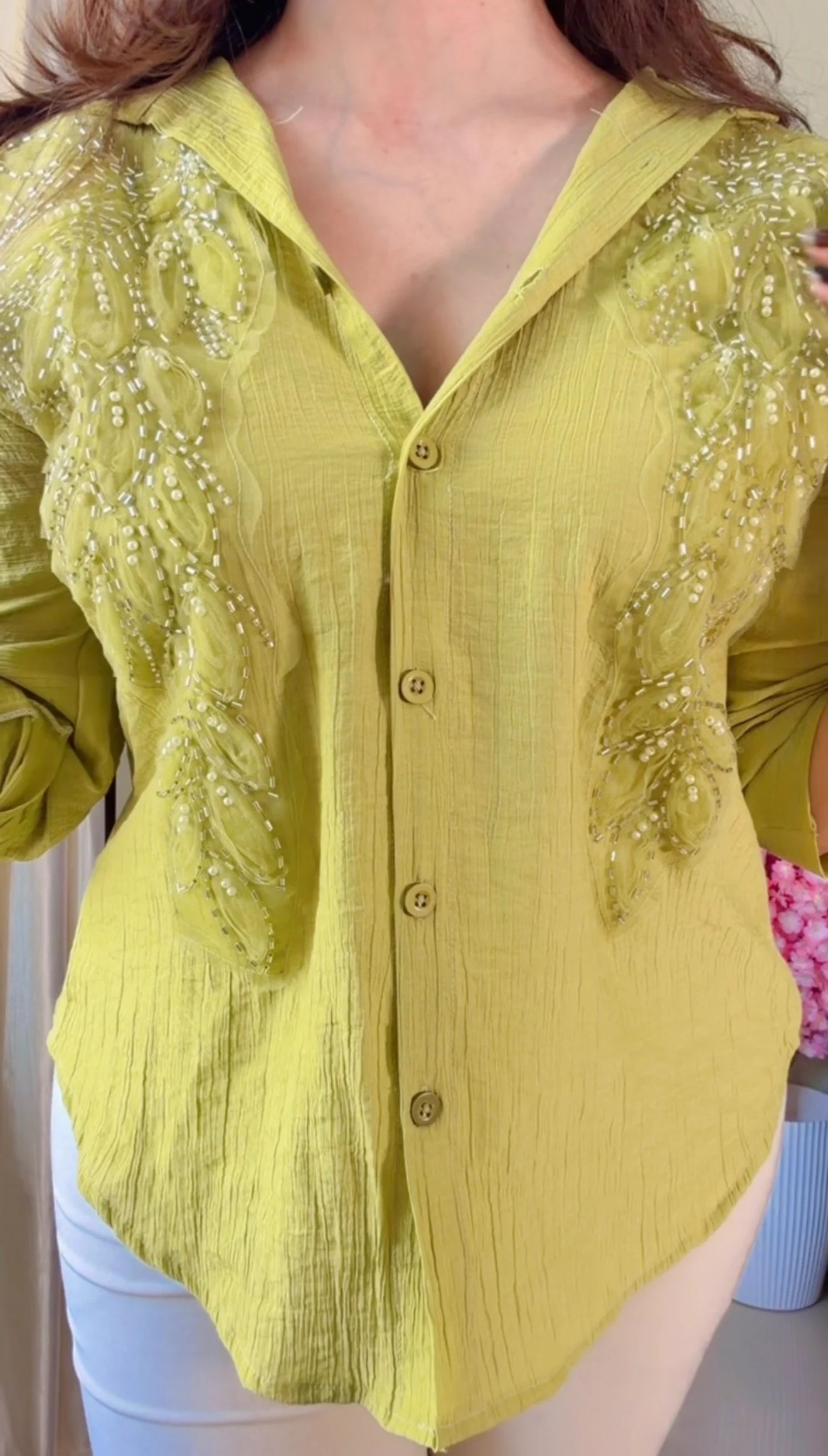 Limeleaf Embroidered Premium Shirt