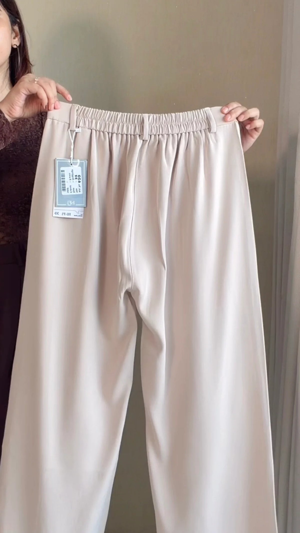 Beige Butter Soft Tailored Trouser