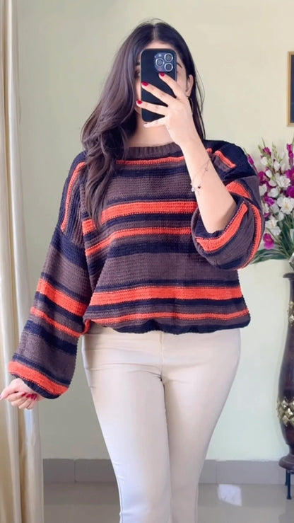 (Free Size Upto 38) Crochet Sweater- (Cb29)