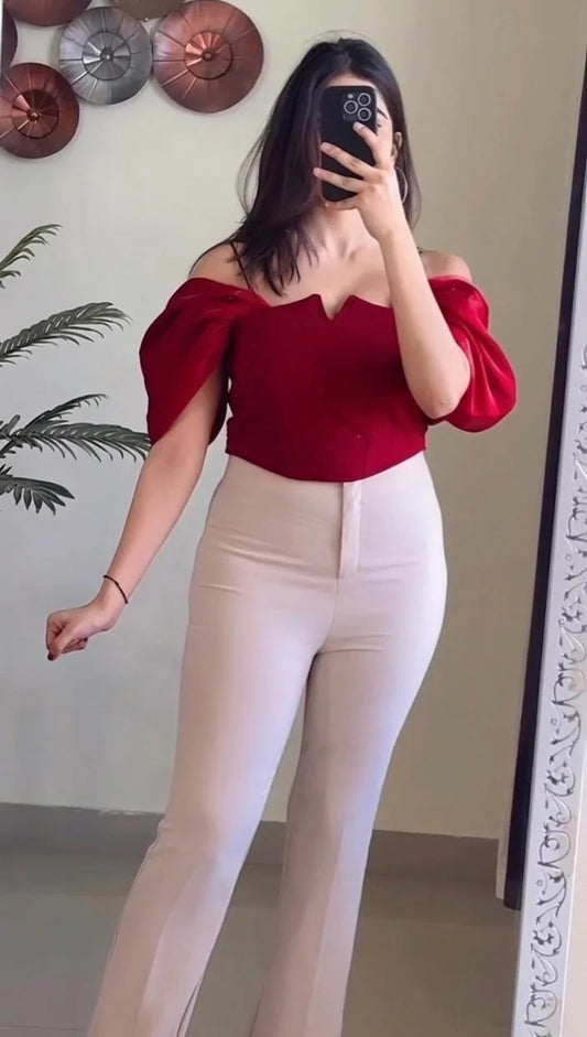 Scarlet Puff Corset Top