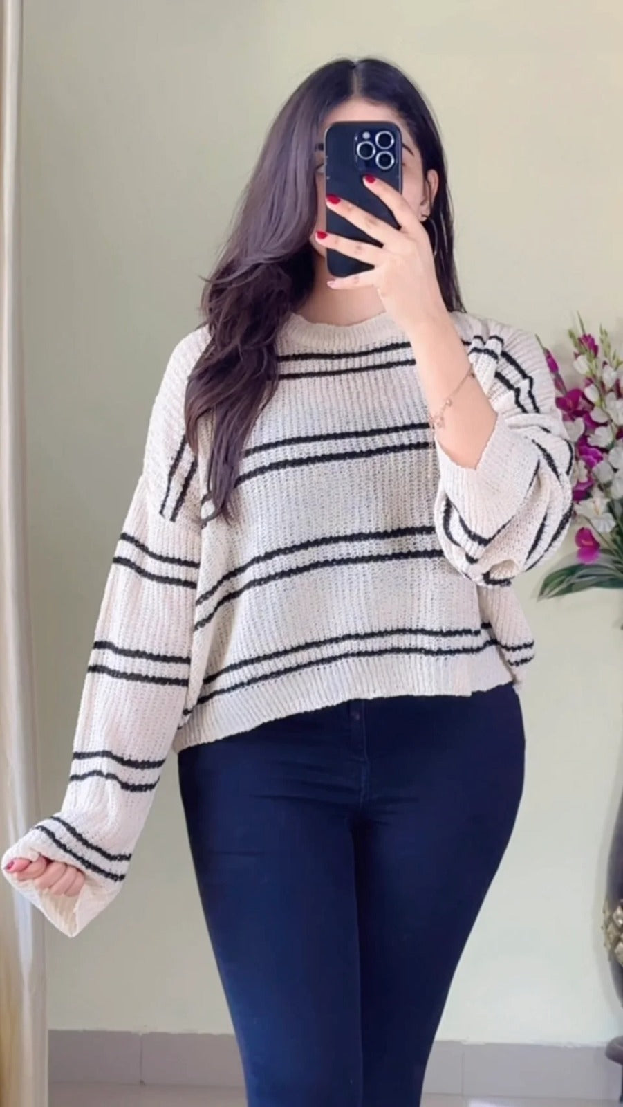 (Free Size Upto 38) Crochet Top- (Cb43)