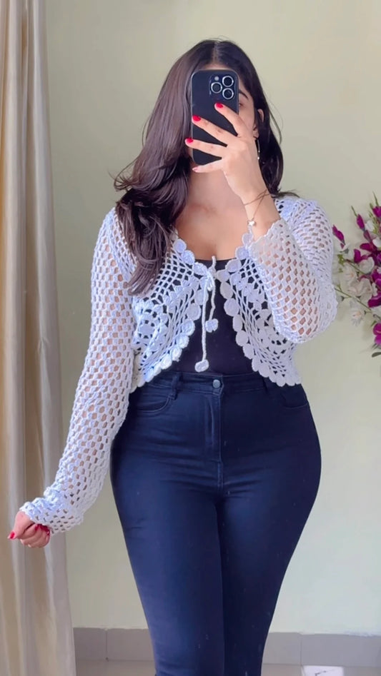 (Xs To S) Crochet Top- (C-546)