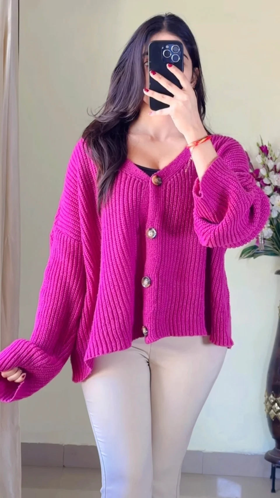 Size(XL to XXL) Crochet Sweater CB-114