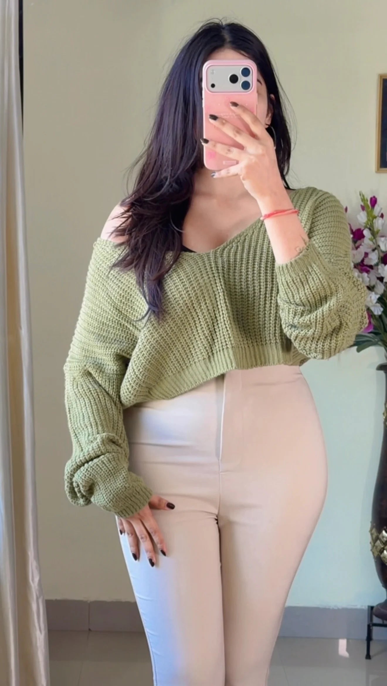 (Size-S to M) Premium Crochet Top- (C426)